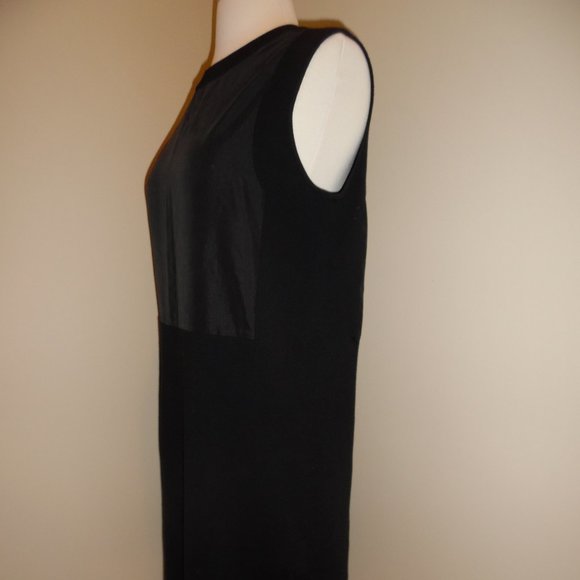 COS Black Casual Sweater Knit Cotton Contrast Panel Sheath Casual Comfort Dress - Picture 7 of 12